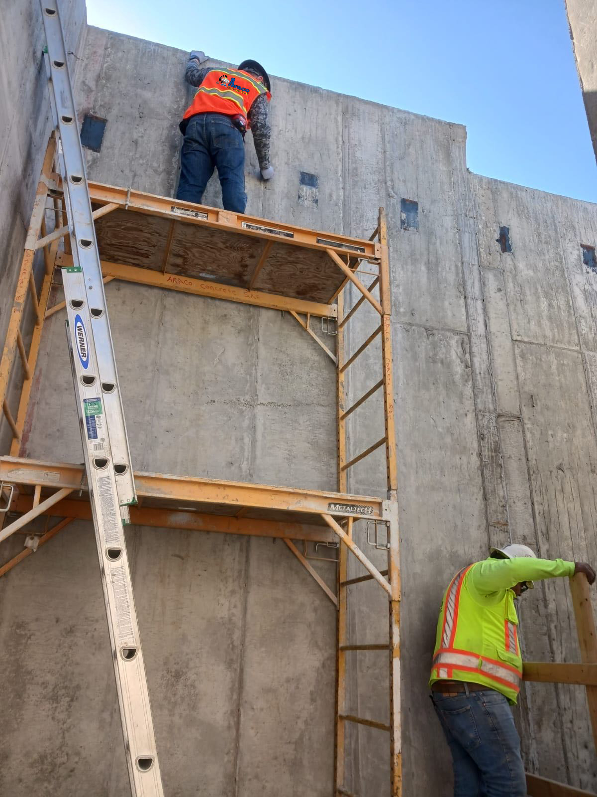 Concrete wall installation